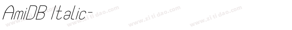 AmiDB Italic字体转换